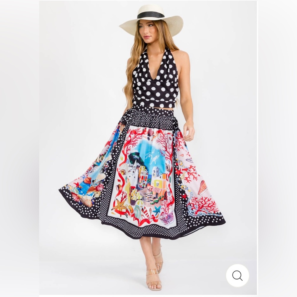 Polka Dot and Multicolor Print SET